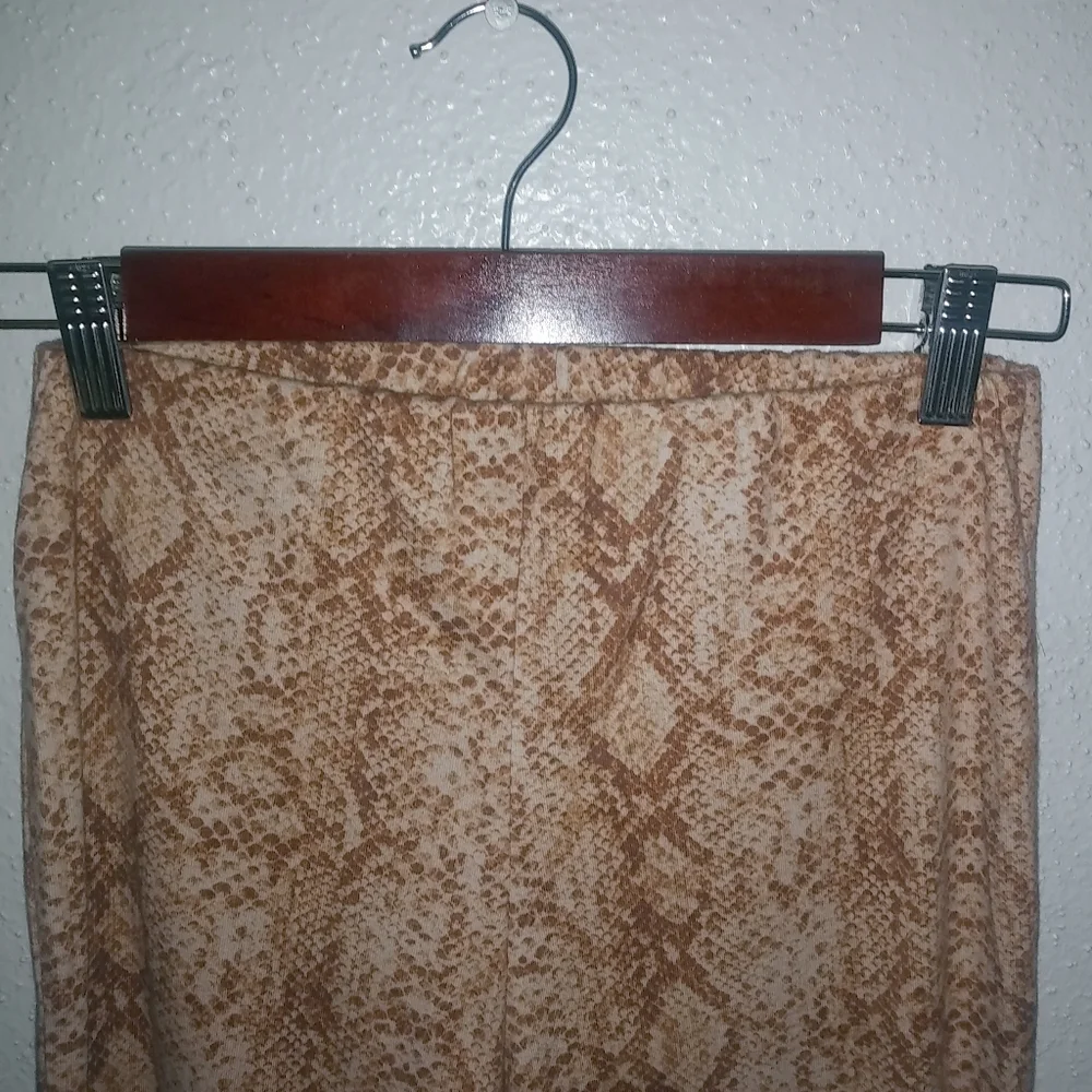 Lovers and Friends S Snake Tan Wrap Top Jumpsuit Look Pants Set 2-Piece - Picture 11 of 13